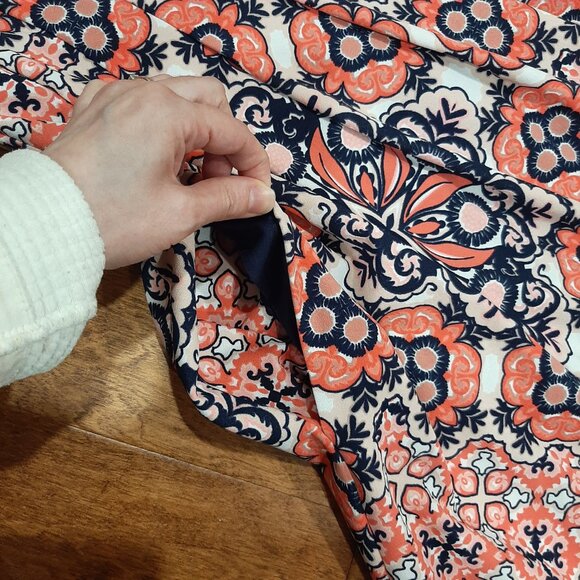 Vince Camuto boho retro print halter flare dress with pockets - Picture 10 of 12